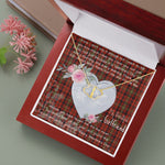 Scotstee Shop - To My Beautiful Girlfriend Valentine Necklace Clan Davis Tartan Gift for Girlfriend Everlasting Love Necklace