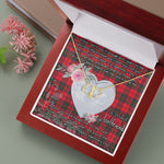 Scotstee Shop - To My Beautiful Girlfriend Valentine Necklace Clan Drummond Modern Tartan Gift for Girlfriend Everlasting Love Necklace