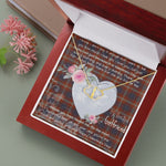 Scotstee Shop - To My Beautiful Girlfriend Valentine Necklace Clan Ainslie Tartan Gift for Girlfriend Everlasting Love Necklace