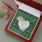 Scotstee Shop - To My Beautiful Girlfriend Valentine Necklace Clan Elphinstone Hunting Tartan Gift for Girlfriend Everlasting Love Necklace