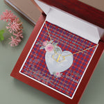 Gift To My Beautiful Girlfriend Valentine Necklace For Soulmate Anniversary Clan Hamilton Modern Tartan Everlasting Love Necklace