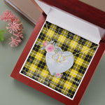 Scotstee Shop - To My Beautiful Girlfriend Valentine Necklace Clan Barclay Tartan Gift for Girlfriend Everlasting Love Necklace