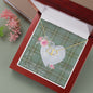 Scotstee Shop - To My Beautiful Girlfriend Valentine Necklace Clan Kelly Tartan Gift for Girlfriend Everlasting Love Necklace