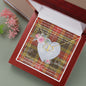 Scotstee Shop - To My Beautiful Girlfriend Valentine Necklace Clan Buchanan Old Set Weathered Tartan Gift for Girlfriend Everlasting Love Necklace