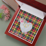 Scotstee Shop - To My Beautiful Girlfriend Valentine Necklace Clan Buchanan Modern Tartan Gift for Girlfriend Everlasting Love Necklace