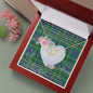 Scotstee Shop - To My Beautiful Girlfriend Valentine Necklace Clan Duncan Ancient Tartan Gift for Girlfriend Everlasting Love Necklace
