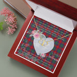 Scotstee Shop - To My Beautiful Girlfriend Valentine Necklace Clan Fraser of Altyre Tartan Gift for Girlfriend Everlasting Love Necklace