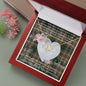 Scotstee Shop - To My Beautiful Girlfriend Valentine Necklace Clan Buchanan Hunting Tartan Gift for Girlfriend Everlasting Love Necklace