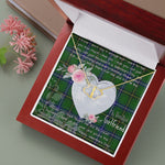 Gift To My Beautiful Girlfriend Valentine Necklace For Soulmate Anniversary Clan Henderson Modern Tartan Everlasting Love Necklace