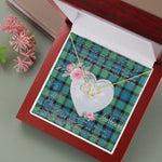 Scotstee Shop - To My Beautiful Girlfriend Valentine Necklace Clan Gunn Ancient Tartan Gift for Girlfriend Everlasting Love Necklace