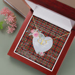 Gift To My Beautiful Girlfriend Valentine Necklace For Soulmate Anniversary Clan Innes of Moray Tartan Everlasting Love Necklace