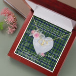 Scotstee Shop - To My Beautiful Girlfriend Valentine Necklace Clan Dickson Tartan Gift for Girlfriend Everlasting Love Necklace