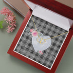 Scotstee Shop - To My Beautiful Girlfriend Valentine Necklace Clan Grey Douglas Tartan Gift for Girlfriend Everlasting Love Necklace