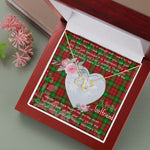Scotstee Shop - To My Beautiful Girlfriend Valentine Necklace Clan Auchinleck Tartan Gift for Girlfriend Everlasting Love Necklace