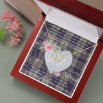 Gift To My Beautiful Girlfriend Valentine Necklace For Soulmate Anniversary Clan Cunningham Dress Blue Tartan Everlasting Love Necklace,valentine necklace, necklace girlfriend, necklace for wife, cute necklaces for girlfriend, jewelry for girlfriend, to my soulmate necklace, to my future wife necklace,