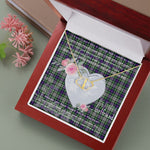 Scotstee Shop - To My Beautiful Girlfriend Valentine Necklace Clan Davidson of Tulloch Dress Tartan Gift for Girlfriend Everlasting Love Necklace