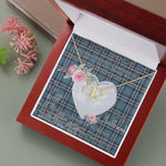 Scotstee Shop - To My Beautiful Girlfriend Valentine Necklace Clan Earl Of St Andrews Tartan Gift for Girlfriend Everlasting Love Necklace