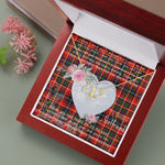 Scotstee Shop - To My Beautiful Girlfriend Valentine Necklace Clan Denniston Orginal Tartan Gift for Girlfriend Everlasting Love Necklace
