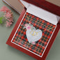 Scotstee Shop - To My Beautiful Girlfriend Valentine Necklace Clan Denniston Orginal Tartan Gift for Girlfriend Everlasting Love Necklace