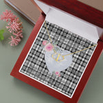 Gift To My Beautiful Girlfriend Valentine Necklace For Soulmate Anniversary Clan Scott Black White Modern Tartan Everlasting Love Necklace,valentine necklace, necklace girlfriend, necklace for wife, cute necklaces for girlfriend, jewelry for girlfriend, to my soulmate necklace, to my future wife necklace,