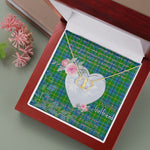 Gift To My Beautiful Girlfriend Valentine Necklace For Soulmate Anniversary Clan Johnston Tartan Everlasting Love Necklace