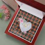 Scotstee Shop - To My Beautiful Girlfriend Valentine Necklace Clan Ainslie Ancient Tartan Gift for Girlfriend Everlasting Love Necklace