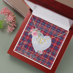 Scotstee Shop - To My Beautiful Girlfriend Valentine Necklace Clan Galloway Red Tartan Gift for Girlfriend Everlasting Love Necklace