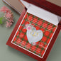 Scotstee Shop - To My Beautiful Girlfriend Valentine Necklace Clan Darroch Tartan Gift for Girlfriend Everlasting Love Necklace