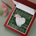 Scotstee Shop - To My Beautiful Girlfriend Valentine Necklace Clan Beveridge Tartan Gift for Girlfriend Everlasting Love Necklace
