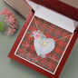 Scotstee Shop - To My Beautiful Girlfriend Valentine Necklace Clan Grant Weathered Tartan Gift for Girlfriend Everlasting Love Necklace