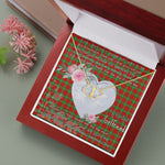 Scotstee Shop - To My Beautiful Girlfriend Valentine Necklace Clan Gartshore Tartan Gift for Girlfriend Everlasting Love Necklace