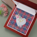 Scotstee Shop - To My Beautiful Girlfriend Valentine Necklace Clan Graham Of Menteith Pink Tartan Gift for Girlfriend Everlasting Love Necklace