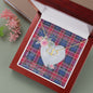 Scotstee Shop - To My Beautiful Girlfriend Valentine Necklace Clan Graham Of Menteith Pink Tartan Gift for Girlfriend Everlasting Love Necklace