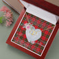 Scotstee Shop - To My Beautiful Girlfriend Valentine Necklace Clan Grant Modern Tartan Gift for Girlfriend Everlasting Love Necklace
