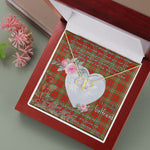Gift To My Beautiful Girlfriend Valentine Necklace For Soulmate Anniversary Clan Langlands Tartan Everlasting Love Necklace