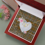 Gift To My Beautiful Girlfriend Valentine Necklace For Soulmate Anniversary Clan Scott Brown Modern Tartan Everlasting Love Necklace,valentine necklace, necklace girlfriend, necklace for wife, cute necklaces for girlfriend, jewelry for girlfriend, to my soulmate necklace, to my future wife necklace,