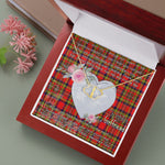 Gift To My Beautiful Girlfriend Valentine Necklace For Soulmate Anniversary Clan Hepburn Tartan Everlasting Love Necklace