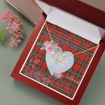 Gift To My Beautiful Girlfriend Valentine Necklace For Soulmate Anniversary Clan Paterson Red Tartan Everlasting Love Necklace,valentine necklace, necklace girlfriend, necklace for wife, cute necklaces for girlfriend, jewelry for girlfriend, to my soulmate necklace, to my future wife necklace,
