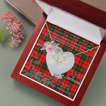 Scotstee Shop - To My Beautiful Girlfriend Valentine Necklace Clan Kerr Tartan Gift for Girlfriend Everlasting Love Necklace