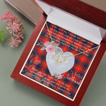 Scotstee Shop - To My Beautiful Girlfriend Valentine Necklace Clan Abernethy Tartan Gift for Girlfriend Everlasting Love Necklace