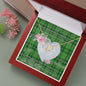 Scotstee Shop - To My Beautiful Girlfriend Valentine Necklace Clan Galloway District Tartan Gift for Girlfriend Everlasting Love Necklace