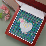 Scotstee Shop - To My Beautiful Girlfriend Valentine Necklace Clan Flower Of Scotland Tartan Gift for Girlfriend Everlasting Love Necklace