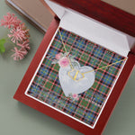 Scotstee Shop - To My Beautiful Girlfriend Valentine Necklace Clan Glass Tartan Gift for Girlfriend Everlasting Love Necklace