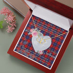 Scotstee Shop - To My Beautiful Girlfriend Valentine Necklace Clan Graham Of Menteith Red Tartan Gift for Girlfriend Everlasting Love Necklace
