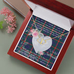 Scotstee Shop - To My Beautiful Girlfriend Valentine Necklace Clan Agnew Tartan Gift for Girlfriend Everlasting Love Necklace