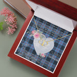 Gift To My Beautiful Girlfriend Valentine Necklace For Soulmate Anniversary Clan MacKay Blue Tartan Everlasting Love Necklace,valentine necklace, necklace girlfriend, necklace for wife, cute necklaces for girlfriend, jewelry for girlfriend, to my soulmate necklace, to my future wife necklace,