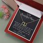 To My Beautiful Mom Necklace, Thank You For Never Ending Love From Daughter, Necklace Gift For Mom Mother's Day Everlasting Love Necklace