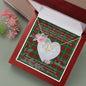 Scotstee Shop - To My Beautiful Girlfriend Valentine Necklace Clan Kerr Modern Tartan Gift for Girlfriend Everlasting Love Necklace