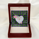 Scotstee Shop - To My Beautiful Girlfriend Valentine Necklace Clan Durie Tartan Gift for Girlfriend Everlasting Love Necklace
