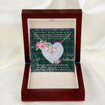 Scotstee Shop - To My Beautiful Girlfriend Valentine Necklace Clan Broun Modern Tartan Gift for Girlfriend Everlasting Love Necklace